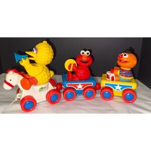 Sesame Street Tyco Musical Pull Toy Train Kids Unisex OS Multicolor Vintage 1992
